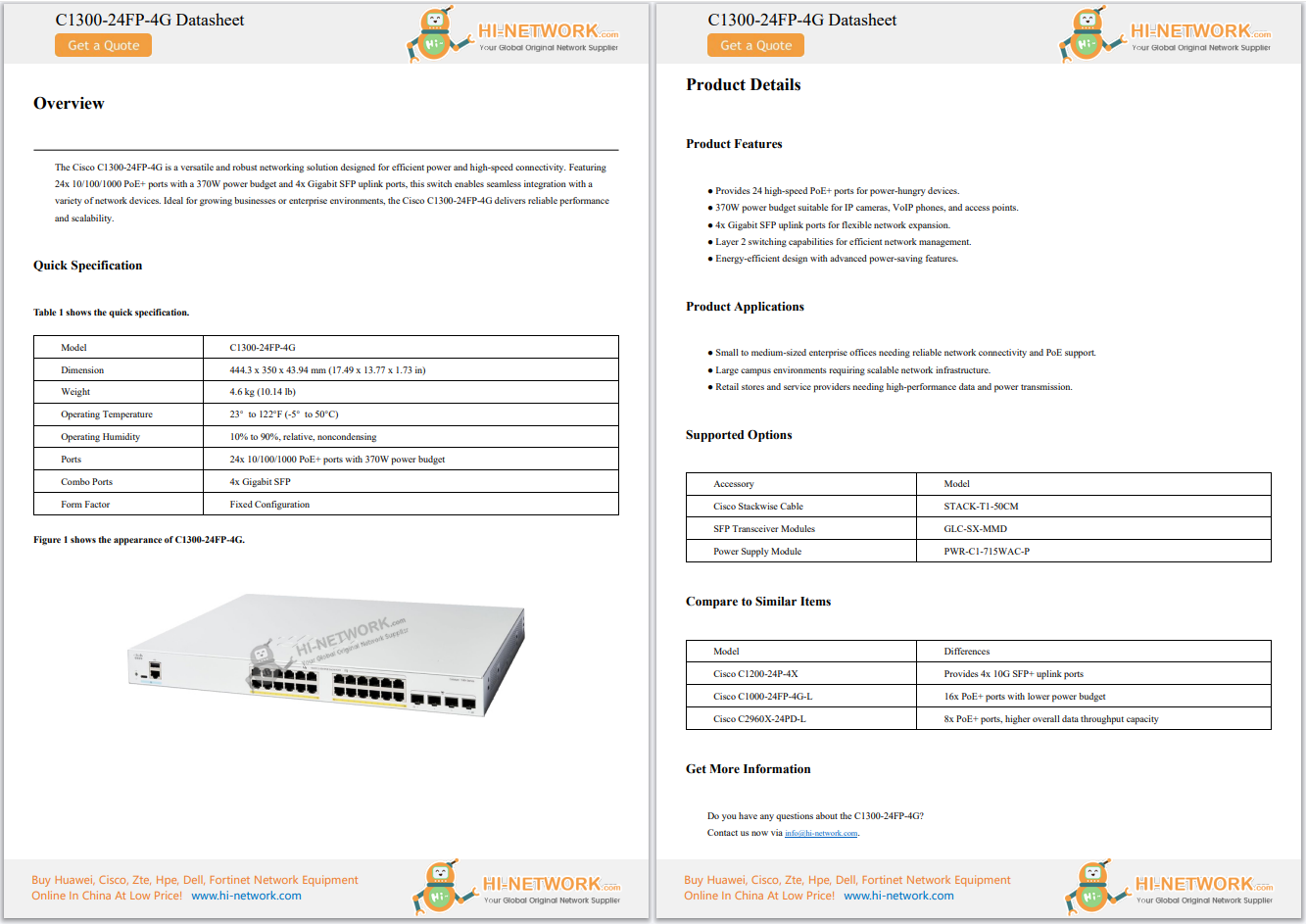 C1300-24FP-4G Datasheet 